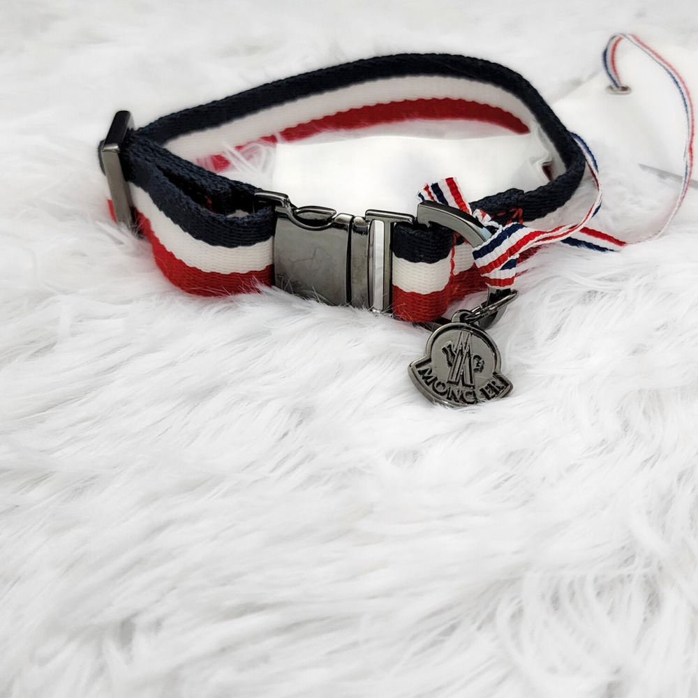 Moncler x Poldo Dog Couture Dog Collar NWT $350 size Large